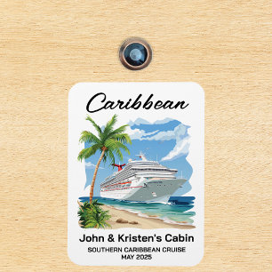 Caribische tropische cruiseschip-hut magneet