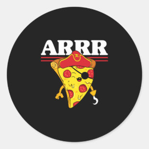 Caribische vrijbuiter boekanier peuter jongen pizz ronde sticker