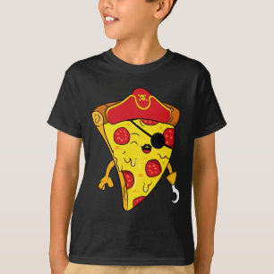 Caribische zee dief vrijbuiter peuter jongen pizza t-shirt