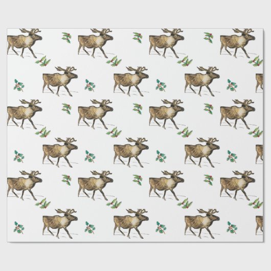 Caribou 001 inpakpapier van Molly Magdalain (Vlak)