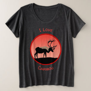 Caribou au coucher du soleil - Art original de la