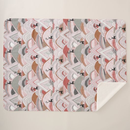 caribou - bergen in wenen sherpa deken (Voorkant (horizontaal))