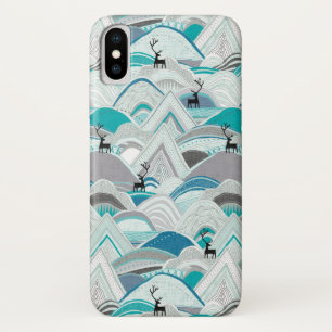 caribou bergt blauw iPhone x hoesje