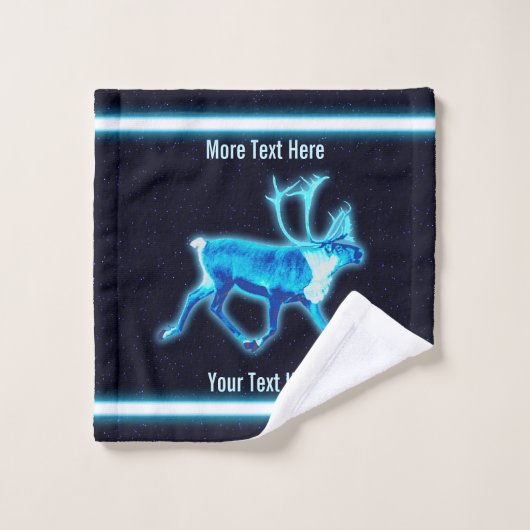 Caribou bleu (rennes) (Gant de toilette)