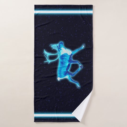 Caribou bleu (rennes) (Serviette de bain)