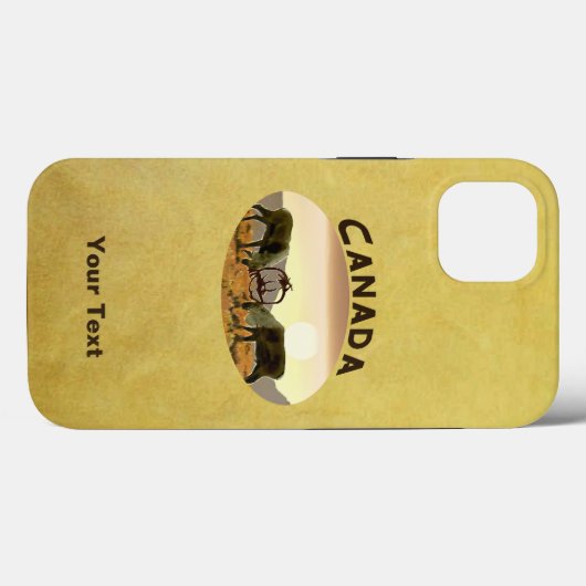 Caribou Duel - Canada Coque-Mate coque iphone (Verso (horizontal))