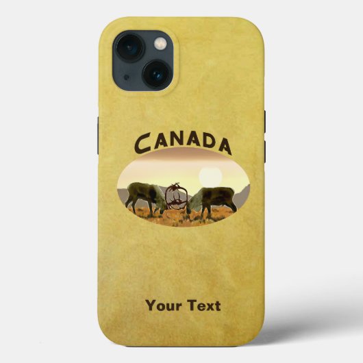 Caribou Duel - Canada Coque-Mate coque iphone (Verso)