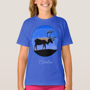 Caribou en hiver - T-shirt d'art faunique original