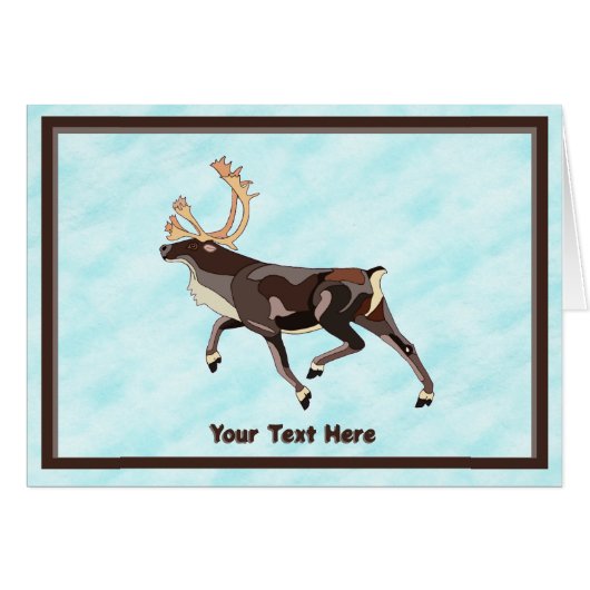 Caribou/Reindeer d'art populaire (Devant horizontal)