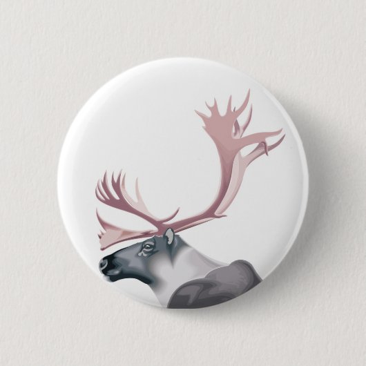 CARIBOU RONDE BUTTON 5,7 CM (Voorkant)
