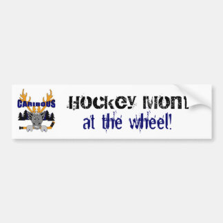 Caribous Hockey Mom bumpersticker