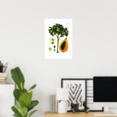 Carica papaya (Papaya) Poster (Thuiskantoor)