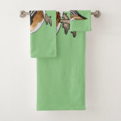 Caricature à capuchon d'oiseau marchand (En situation)