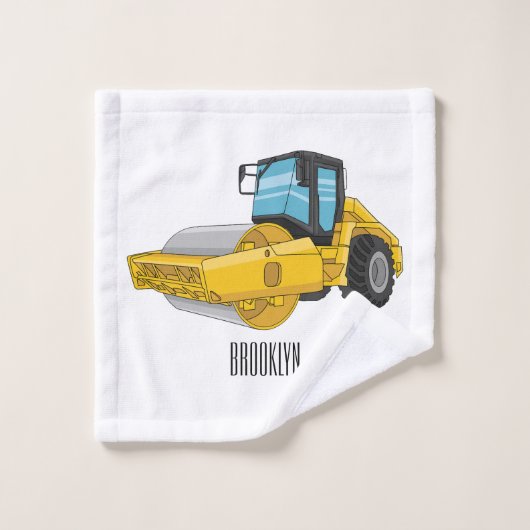 Caricature à rouleaux de route (Gant de toilette)