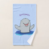 Caricature adorable de marsouin (Serviette à main)