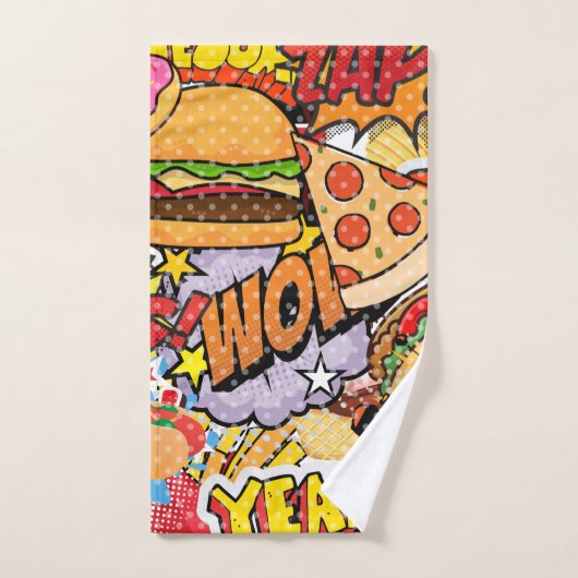 Caricature alimentaire (Serviette à main)