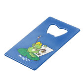 Caricature amusante de grenouille verte (Devant Angle)