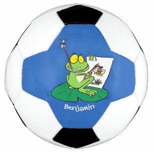 Caricature amusante de grenouille verte