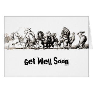 Caricature animale Unicorne Elephant Lion Zoo