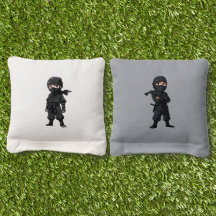 Caricature Anime Cute Ninja Shinobi Enfants