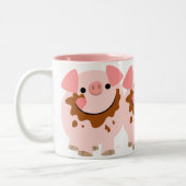 Caricature au chocolat mignon Cochon Mug (Gauche)