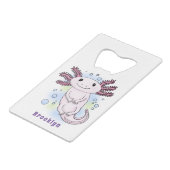Caricature axolotl rose adorable (Dos Angle)