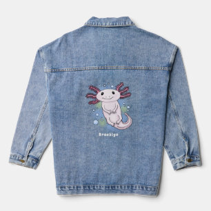 Caricature axolotl rose adorable