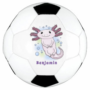 Caricature axolotl rose adorable
