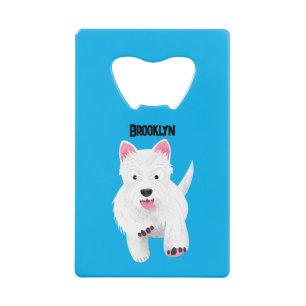 Caricature blanche de terrier de l'ouest