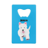 Caricature blanche de terrier de l'ouest (Dos)