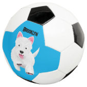 Caricature blanche de terrier de l'ouest (3/4)