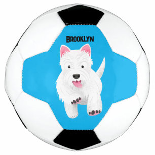 Caricature blanche de terrier de l'ouest