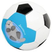 Caricature bleu loutre de mer joyeux (3/4)