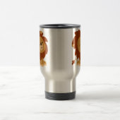 Caricature calme mignon Lion Commuter Mug (Centre)