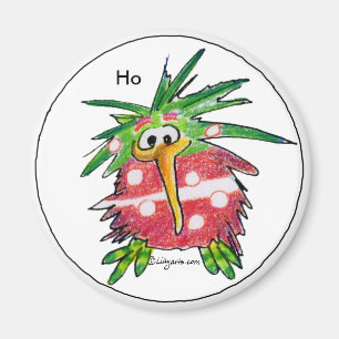 Caricature Christmas Kiwi Magnet