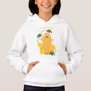 Caricature citrouille gourde en beuret joyeux