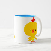 Caricature Cool mignonne Mug de poulet (Devant droit)