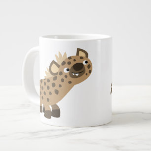 Caricature curieuse mignonne Hyena Jumbo Mug