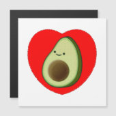 Caricature Cute Avocado Dans Carte Postale Coeur R (Devant / Derrière)