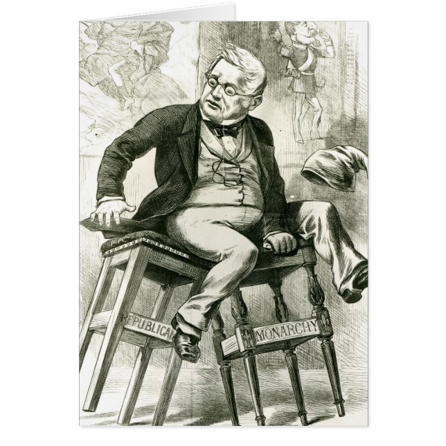 Caricature d'Adolphe Thiers entre deux (Devant)