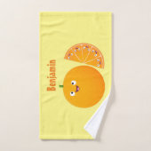 Caricature d'agrumes d'orange (Serviette à main)