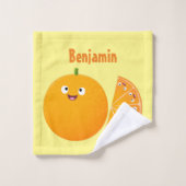 Caricature d'agrumes d'orange (Gant de toilette)