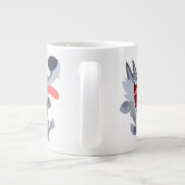 Caricature Dansante Cute Wolf Jumbo Mug (Dos)
