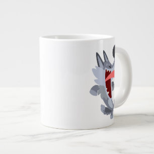 Caricature Dansante Cute Wolf Jumbo Mug