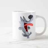 Caricature Dansante Cute Wolf Jumbo Mug (Droite)