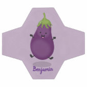 Caricature d'aubergine d'aubergine joliment heureu (Plat)
