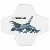 Caricature d'avion de chasse militaire (Plat)