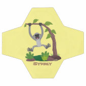 Caricature de bande de gibbon joyeux (Plat)