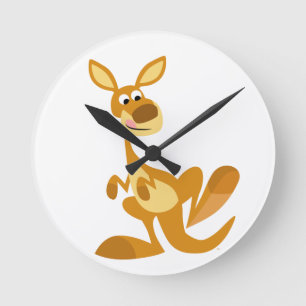 Caricature de battement mignon Kangaroo Horloge mu