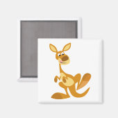 Caricature de battement mignon Magnet Kangaroo (Recto/Verso)